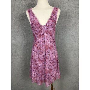 Hippie Rose  Juniors Mauve Floral Sleeveless Mini Dress With Ruffle Straps M NWT